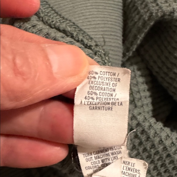 Aerie the Sweat Waffle Crewneck Sweatshirt Sage Green Oversized Loungewear-M - Picture 9 of 10